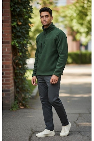 Eren Style %100 Cotton Pamuklu Kışlık Oduncu Polar Kadın- Erkek Yeşil