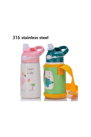 Maoyaya 400 Ml Çocuk Termos Su Şişesi - Bebek Ördek Kupa Bebek Termos