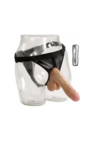 Erofoni Yeni Nesil Ultra Realistik 21 CM Belden Bağlamalı Protez Takma Titreşimli Realistik Vibratör Penis