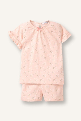 Defacto Çiçekli 2li Dokuma Somon Pijama Kız Bebek H5506a526smpn437 Pembe-pn437