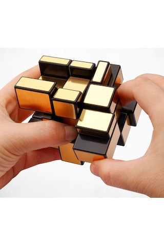 Geometrik Zeka Küpü 3x3 Farklı Şekiller Zor Bulmaca Zeka Oyuncakları Gold