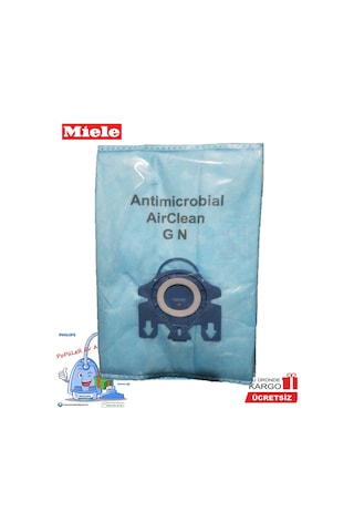 Miele Uyumlu Classic C1 Toz Torbası 4 Adet + (Antimicrobial)
