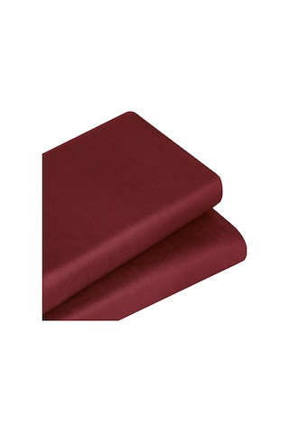Linestyle King Size %100 Pamuk Saten Lastikli Çarşaf 200x200+35 Cm Bordo