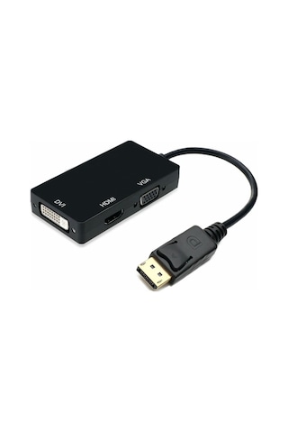 Display Port To Dvı Vga Hdmı Çevirici Dönüştürücü Aparat