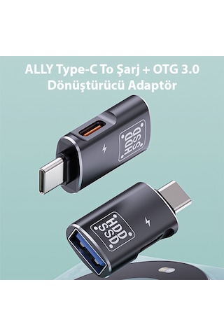 Ally Type-c To Şarj + Otg 3.0 Dönüştürücü Adaptör