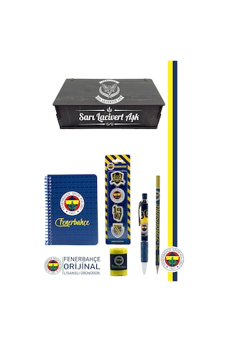 Fenerbahçe Orijinal Lisanslı Kalem Kalemtraş Bloknot Silgi Hediyelik Set Lacivert 005 Lacivert