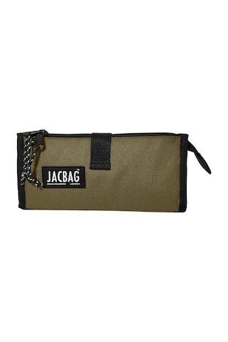Jacbag Twin Masa Üstü Çift Bölmeli Kalem Çantası - Haki Yeşil Çok Renkli