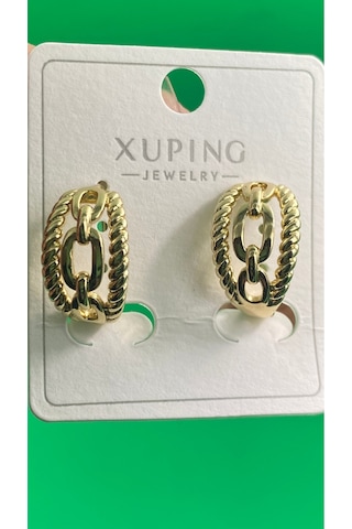 Xuping Altın Renginde Burgu Model Halka Küpe Gold