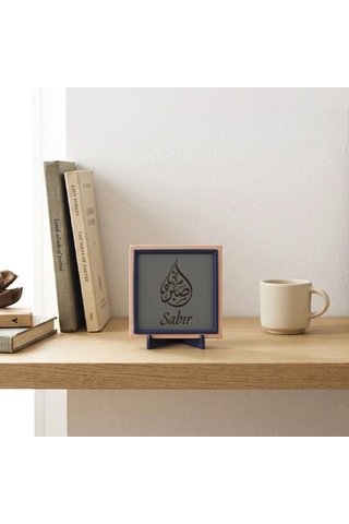 Çağdaş Tasarım Sabır Yazılı Dekoratif Aksesuar, Modern Ve Manevi Duruşuyla Çalışma Masası İçin 10x10