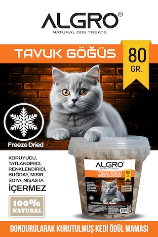 Freeze Dried Köpek Ödül Maması - Tavuk Göğüs Kova Ambalaj 80 Gr