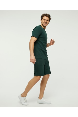 Bella Dossi Waffle Kumaş Şortlu Takım Yeşil