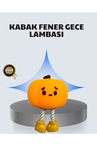 Pumpkin Led Gece Lambası Üç Kademeli Işık Ayarlı Çok Renkli 97822819