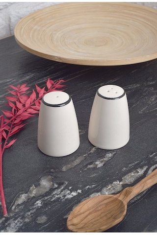 2'li Seramik Tuzluk & Biberlik Siyah