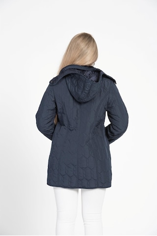 Vetre Kadın Kapitone Mont (75 Cm) Lacivert Büyük Beden 1014 Çok Renkli