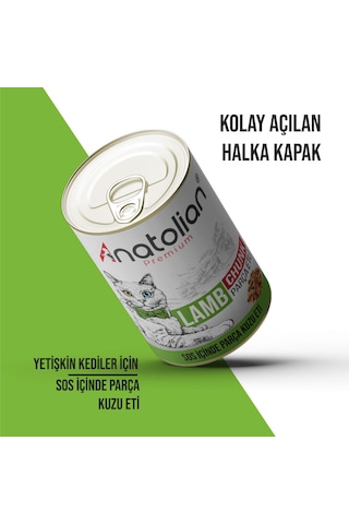 Anatolian Premium Kuzulu Parça Etli Yetişkin Kedi Konservesi 24 X 400 G
