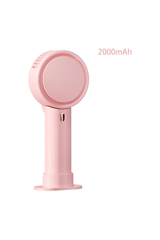 Honmex Pink Mini El Fanı İle Masaüstü Kullanıma Uygun, 3 Vana Rüzgar Hızı, 180 Döner, 2000 Mah Pil, Sessiz Ve Taşınabilir Usb Soğutucu