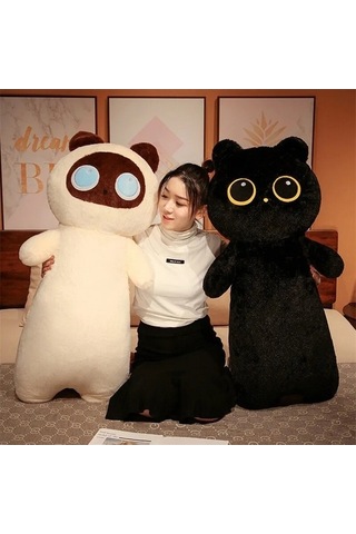 Zyzqstore Büyük Güzel Yumuşak Uzun Kedi Peluş Oyuncaklar Ofis Sevimli Çok Renkli Evcil Hayvanlar İçin Hediye Çok Renkli