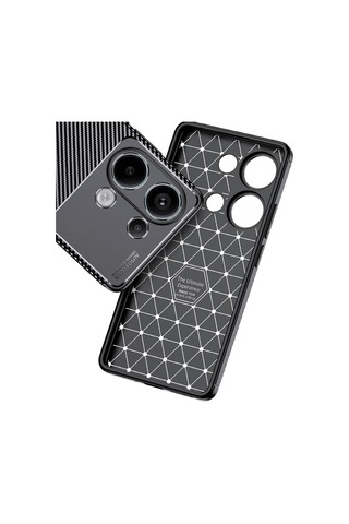 Vendas Xiaomi Redmi Note 13 Pro 4g Kılıf Zore Negro Silikon Kapak + Hayalet Ekran Koruyucu Siyah