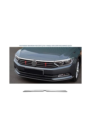 Ebal Otomotiv VW PASSAT B8 Krom Ön Panjur Üstü Kaput Çıtası 2015-2019 Arası