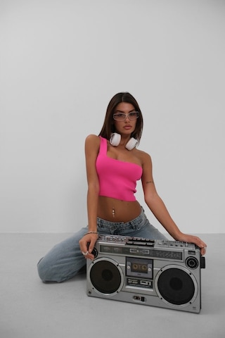 Tek Omuz Crop Bluz Karışık