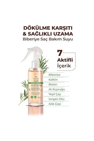 Yoon 2'li Vegan Saç Spreyi & Biberiyeli Saç Bakım Suyu, Keratin & Kolajen İçeren Set