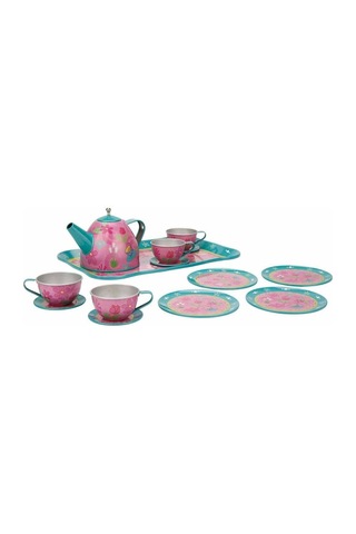 Metal Çay Takımı 15 Parça Yeşil