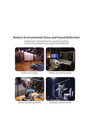 Maiyame Stüdyo Mikrofonu Köpük Kılıfı - Rüzgar Ve Ses Emici, Taşınabilir Kayıt Koruması