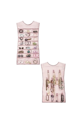 Buffer Elbise Şeklinde Takı Düzenleyici İki Taraflı Mücevherler Ve Takılar İçin Takı Organizer Çok Renkli