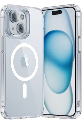 Apple Uyumlu iPhone 11 Magsafe Köşe Ve Kamera Korumalı Lüks Şeffaf Silikon Şeffaf