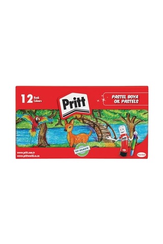 12'li Pastel Boya - Karton Kutu Çok Renkli