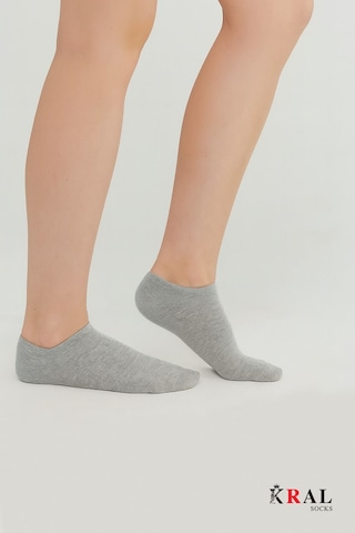 Kral Socks Pamuklu Terletmez Unisex Sneaker Çorap 6 Çift - Beyaz - Gri - Siyah
