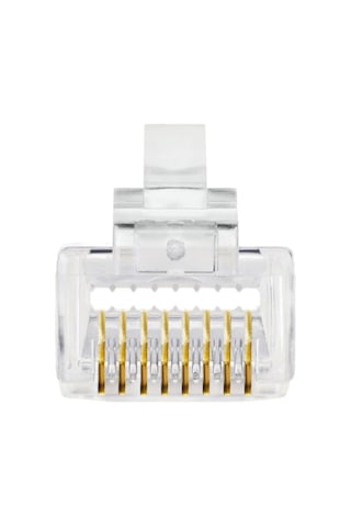 Yeni Nesil Cat5 Cat6 Ez Plug RJ45 Jac Konnektör 100'lü Paket