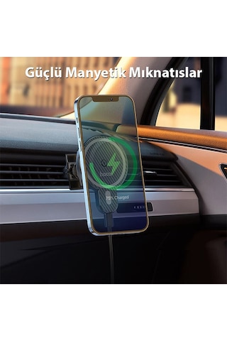 Hoco Ca85 Araç Havalandırma Bölmesi 15w Kablosuz Hızlı Şarj Tele