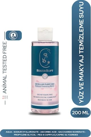 Siriussoft Micellar Yüz Ve Makyaj Temizleme Suyu Organik 200 Ml