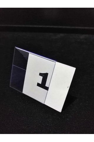 Şeffaf Etiket Pvc İsimlik Masa Numaraları Çift Yön 1-30 Arası Ayaklı Numaralar