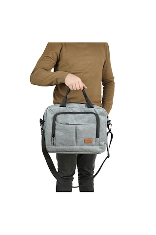 Woys Bags 15.6" Gri Evrak Bilgisayar Notebook Laptop Çantası