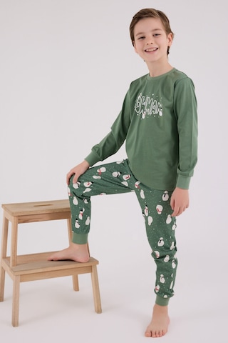 Rolypoly Erkek Çocuk Yeşil Pijama Takımı Rp3680-c-v2