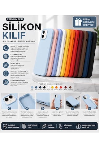 İphone 15 Plus / 14 Uyumlu Premium Lansman Silikon Telefon Kılıfı Bordo