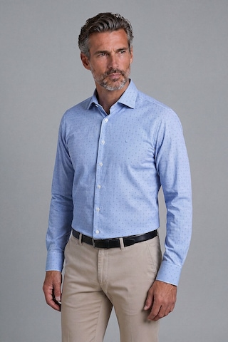 Xint Bisse Koyu Mavi Regular Fit Pamuk Cepsiz Uzun İtalyan Yaka Gömlek Bsgmczg25565 36
