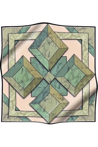 Twill İpek Eşarp Mint Yeşili / Haki  (17548)