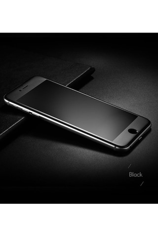 Apple Uyumlu   iPhone 8 Plus Mat Seramik Nano Tam Kaplayan Full Ekran Koruyucu Siyah