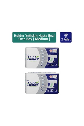 Holder Yetişkin Hasta Bezi Orta Boy M 2 x 30'lu