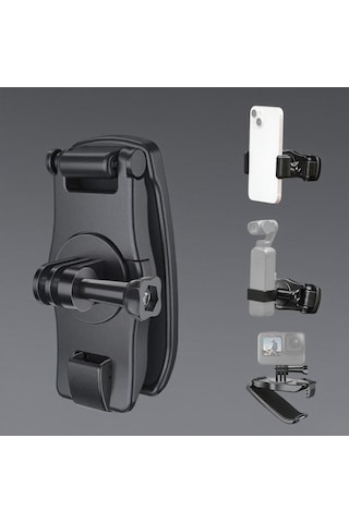 Yifomall Startrc Kamera Askı Sabitleyici Klipsi 360 Döner Abs+pom+silikon Djı Action 3/ınsta360 X3/gopro Hero 8-12 Uyumlu M5 Somun Ve Adaptör İle