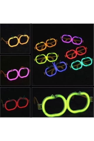 Neon Stick Elma Gözlük Seti 12 Adet