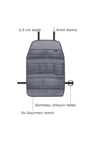 Bod Ecolux Serisi Taytüyü Araba Oto Koltuk Arkası Eşya Düzenleyici Araç İçi Organizer Füme