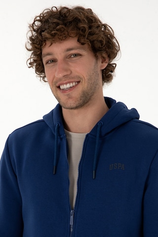 U.S. Polo Assn. Erkek Regular Fit İndigo Şardonlu Örme Hırka 50313755-VR028