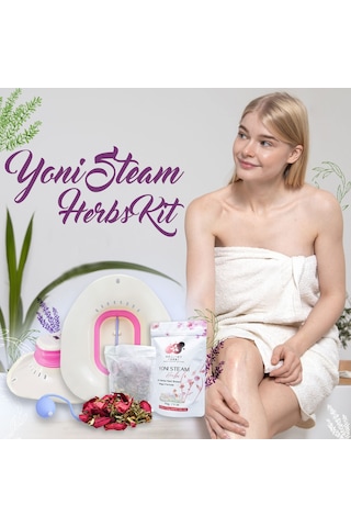 Yoni Buharlı Otlar 2'si 1 Arada Paket El Pompalı Katlanır Buhar Koltuğu, Vajinal Buhar İçin Bitkisel Karışım, Konforlu Kadın Bakımı, Doğum Sonrası Bakım Ve Eksiksiz Vajinal Sağlık