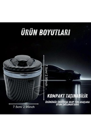 Üniversal Porselen Yanmaz Koku Geçirmez Mavi Işıklı Lüx Oto Küllü