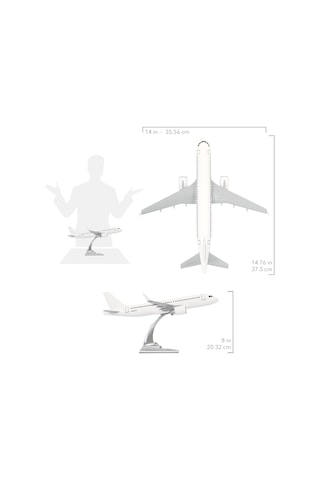 Zekupp Airbus A320 Model Uçak 1/100 Beyaz Elit Maket Uçak