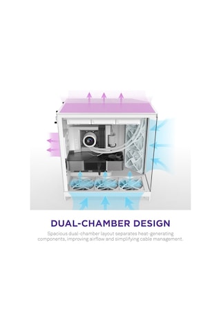 Nzxt H Series H9 Flow Rgb Cm-h92fw-01 Beyaz Atx Mid Tower Gaming Akak0nzx0065